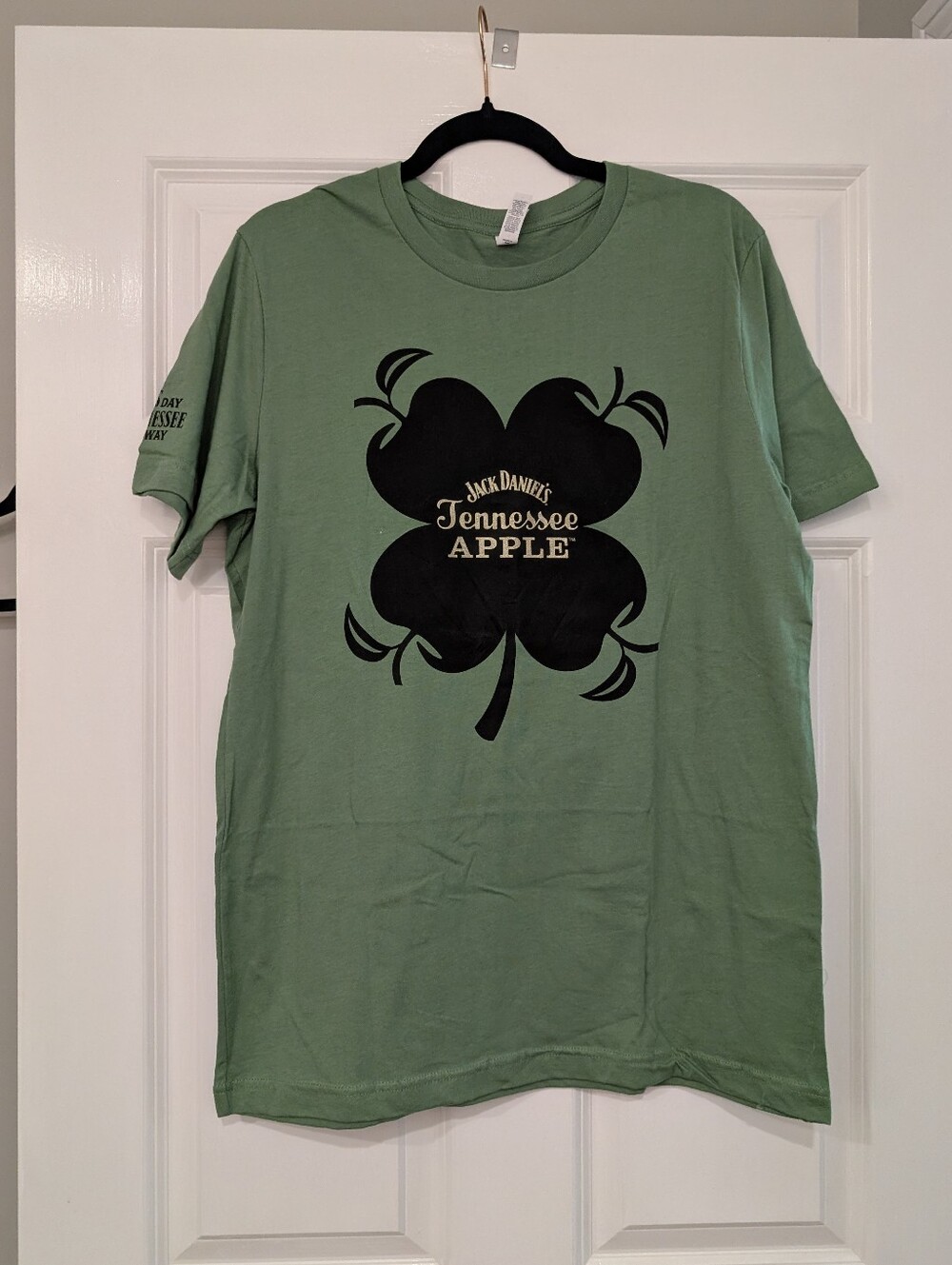 Jack Daniels Tennessee APPLE Whiskey Adult Cotton T-Shirt Green Large L